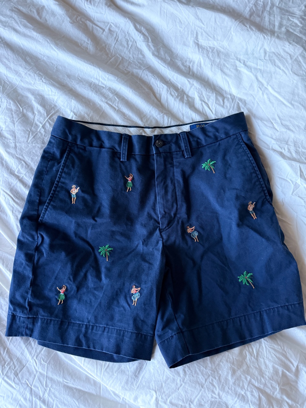 Polo by Ralph Lauren Navy Palm & Hula Embroidered Men's Shorts